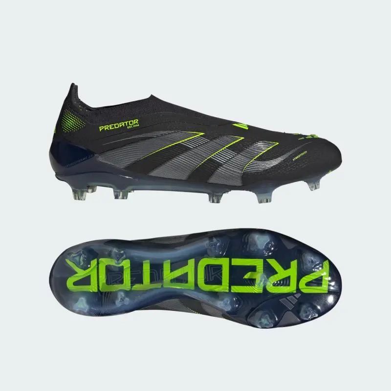 adidas-predator-elite-laceless-fg-core-black-carbon-lucid-lemon-ji1078 Bournemouth Kit Collection | Premium AFC Bournemouth Merchandise