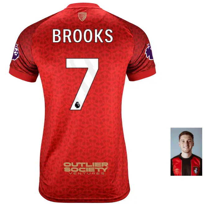mbj-x-afcb-womens-shirt-red-7-david-brooks-mbj24ldshirtred-07 Bournemouth Kit Collection | Premium AFC Bournemouth Merchandise