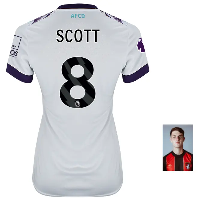 womens-away-shirt-2425-white-8-alex-scott-away24ldshirt-08 Bournemouth Kit Collection | Premium AFC Bournemouth Merchandise