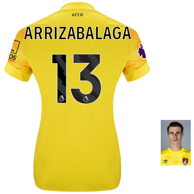 womens-goalkeeper-shirt-2425-cyber-yellow-13-kepa-arrizabalaga-gk24wmshirtye-13 Bournemouth Kit Collection | Premium AFC Bournemouth Merchandise