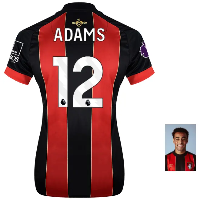 womens-home-shirt-2425-red-black-12-tyler-adams-home24ldshirt-12 Bournemouth Kit Collection | Premium AFC Bournemouth Merchandise