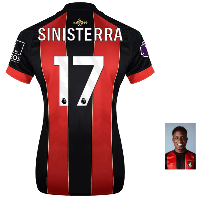 womens-home-shirt-2425-red-black-17-luis-sinisterra-home24ldshirt-17 Bournemouth Kit Collection | Premium AFC Bournemouth Merchandise