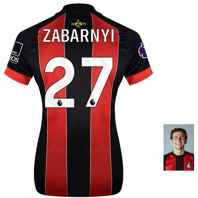 womens-home-shirt-2425-red-black-27-illia-zabarnyi-home24ldshirt-27 Bournemouth Kit Collection | Premium AFC Bournemouth Merchandise