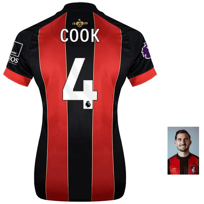 womens-home-shirt-2425-red-black-4-lewis-cook-home24ldshirt-04 Bournemouth Kit Collection | Premium AFC Bournemouth Merchandise