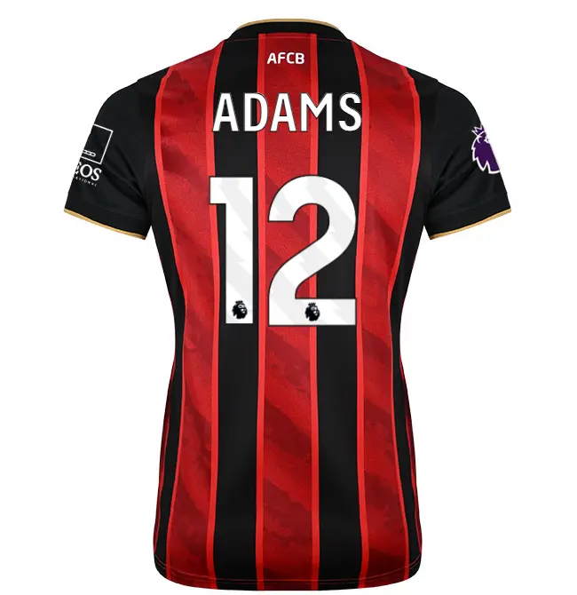 womens-home-shirt-2526-redblack-12-tyler-adams-home25ldshirt-12 Bournemouth Kit Collection | Premium AFC Bournemouth Merchandise