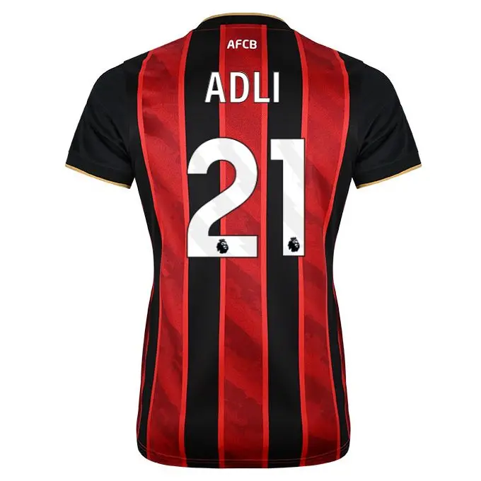 womens-home-shirt-2526-redblack-21-amine-adli-home25ldshirt-21 Bournemouth Kit Collection | Premium AFC Bournemouth Merchandise
