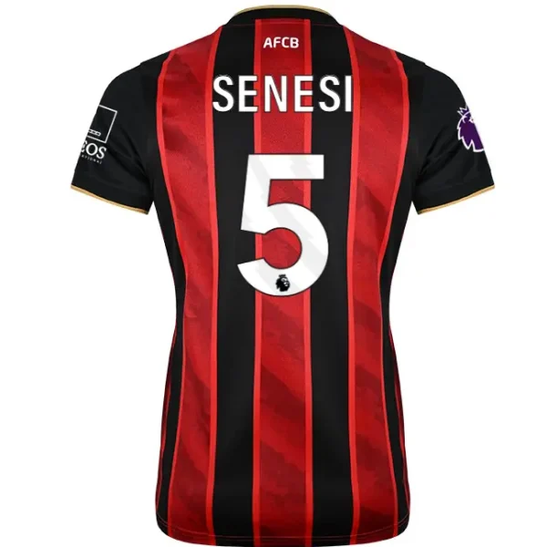 womens-home-shirt-2526-redblack-5-marcos-senesi-home25ldshirt-05 Bournemouth Kit Collection | Premium AFC Bournemouth Merchandise
