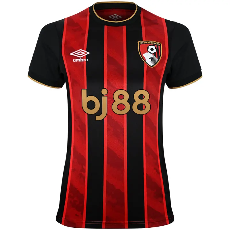 womens-home-shirt-2526-redblack-with-custom-printing-home25ldshirt-custom Bournemouth Kit Collection | Premium AFC Bournemouth Merchandise
