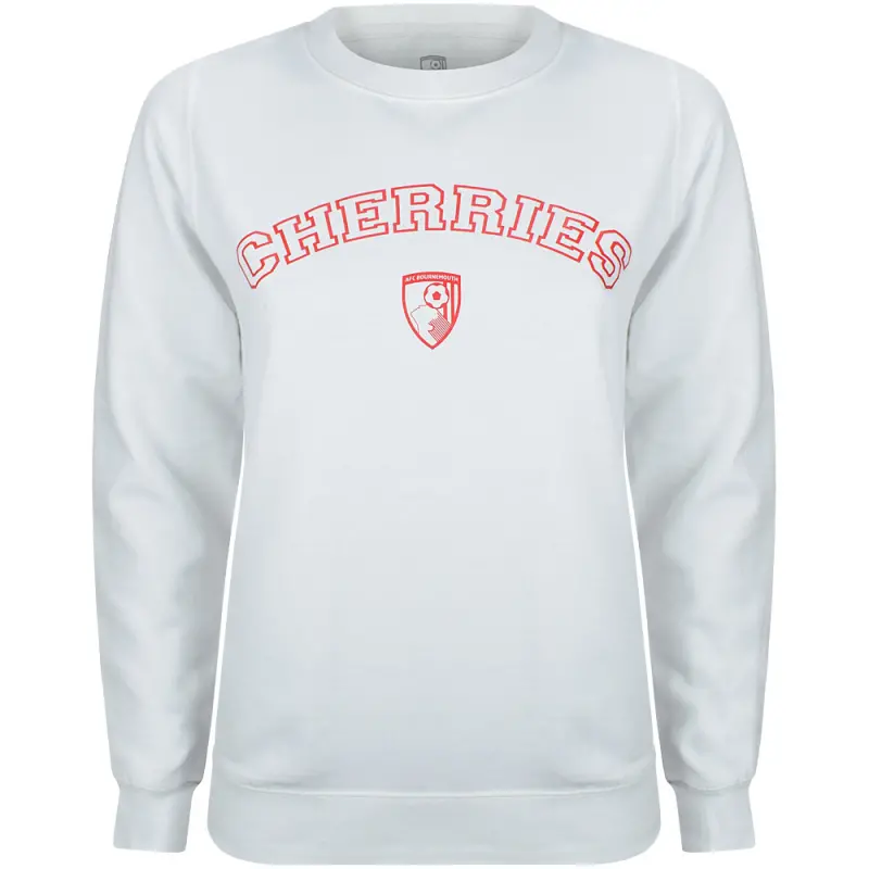 womens-kelly-sweatshirt-white-kellyswtwmwh Bournemouth Kit Collection | Premium AFC Bournemouth Merchandise