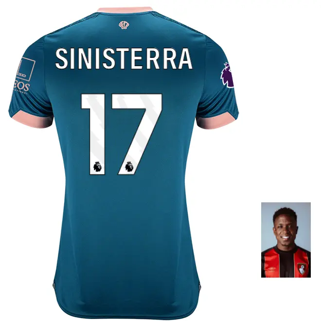 womens-third-shirt-2425-lagoon-green-17-luis-sinisterra-thrd24ldshirt-17 Bournemouth Kit Collection | Premium AFC Bournemouth Merchandise