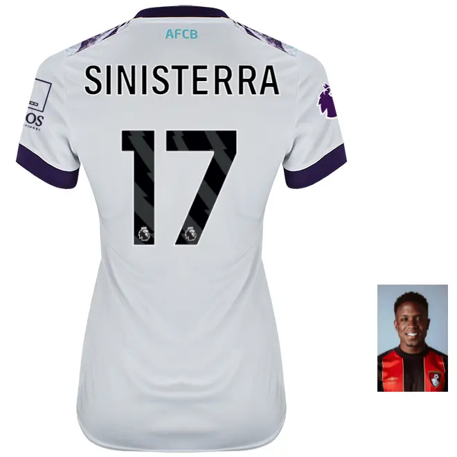 womens-unsponsored-away-shirt-2425-17-luis-sinisterra-away24ulshirt-17 Bournemouth Kit Collection | Premium AFC Bournemouth Merchandise