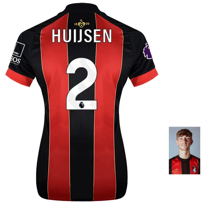 womens-unsponsored-home-shirt-2425-2-dean-huijsen-home24ulshirt-02 Bournemouth Kit Collection | Premium AFC Bournemouth Merchandise