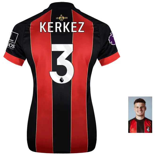 womens-unsponsored-home-shirt-2425-3-milos-kerkez-home24ulshirt-03 Bournemouth Kit Collection | Premium AFC Bournemouth Merchandise