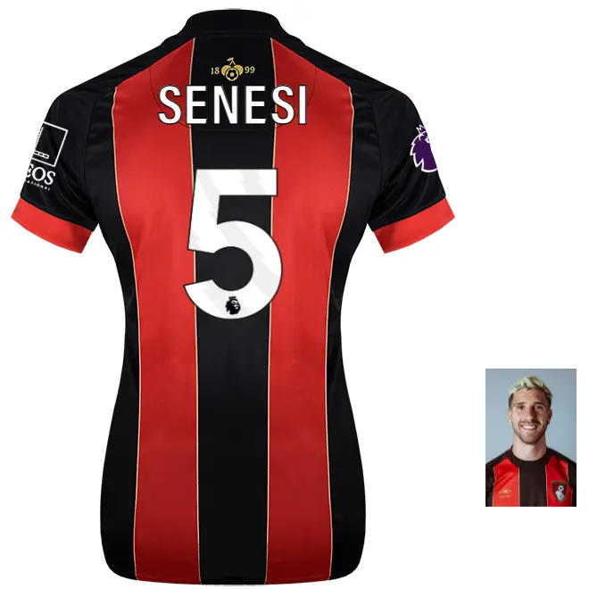 womens-unsponsored-home-shirt-2425-5-marcos-senesi-home24ulshirt-05 Bournemouth Kit Collection | Premium AFC Bournemouth Merchandise