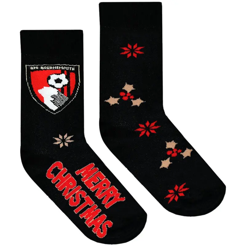 youthschildrens-christmas-socks-sockchriyt19 Bournemouth Kit Collection | Premium AFC Bournemouth Merchandise